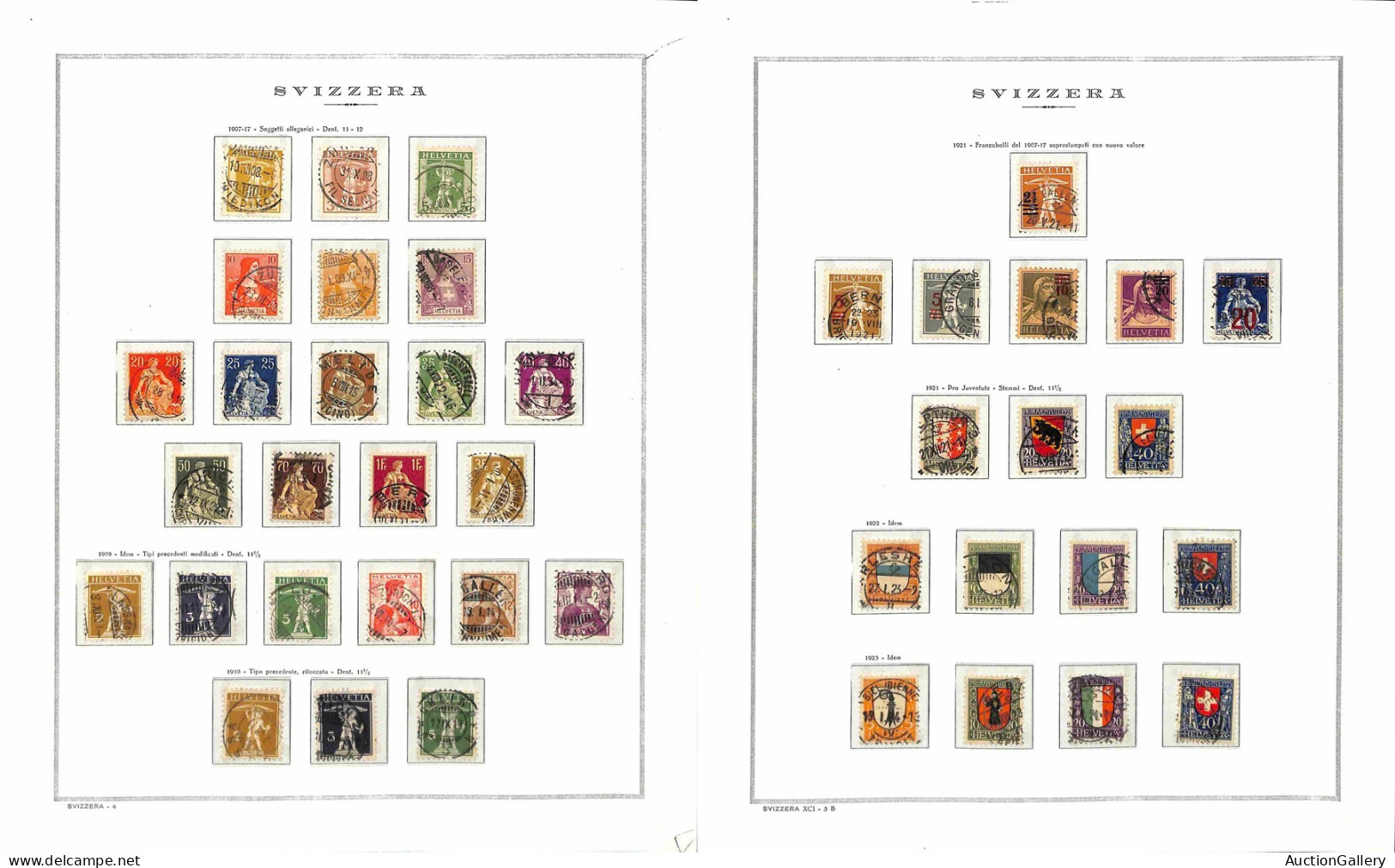 Lotti e Collezioni - Europa e Oltremare - SVIZZERA - 1854/1981 - Collezione di valori e serie complete di posta ordinari