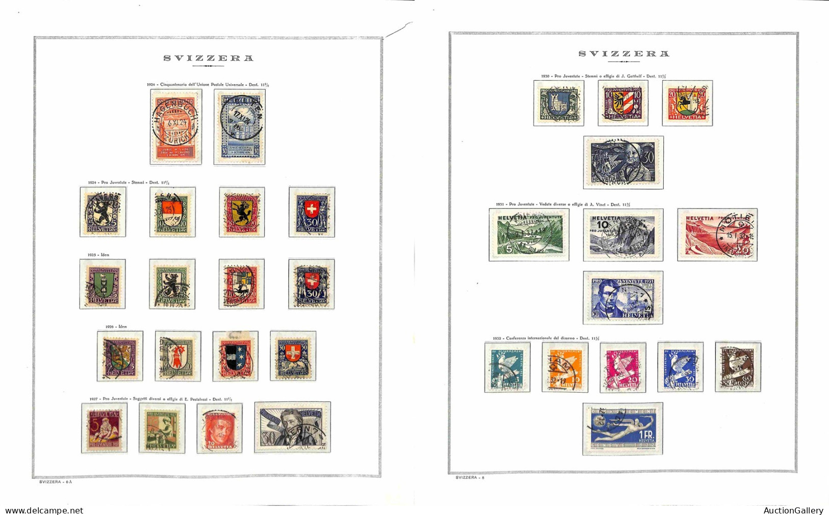 Lotti e Collezioni - Europa e Oltremare - SVIZZERA - 1854/1981 - Collezione di valori e serie complete di posta ordinari