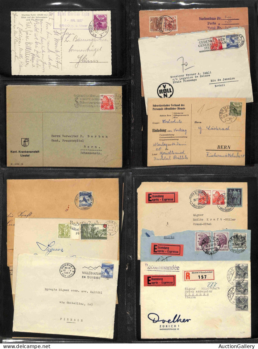 Lotti e Collezioni - Europa e Oltremare - SVIZZERA - 1900/2008 - Collezione di storia postale del periodo con oltre 1000