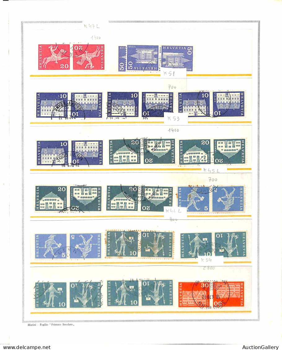 Lotti e Collezioni - Europa e Oltremare - SVIZZERA - 1918/1980 - Tete beche - Insieme di valori nuovi e usati del period