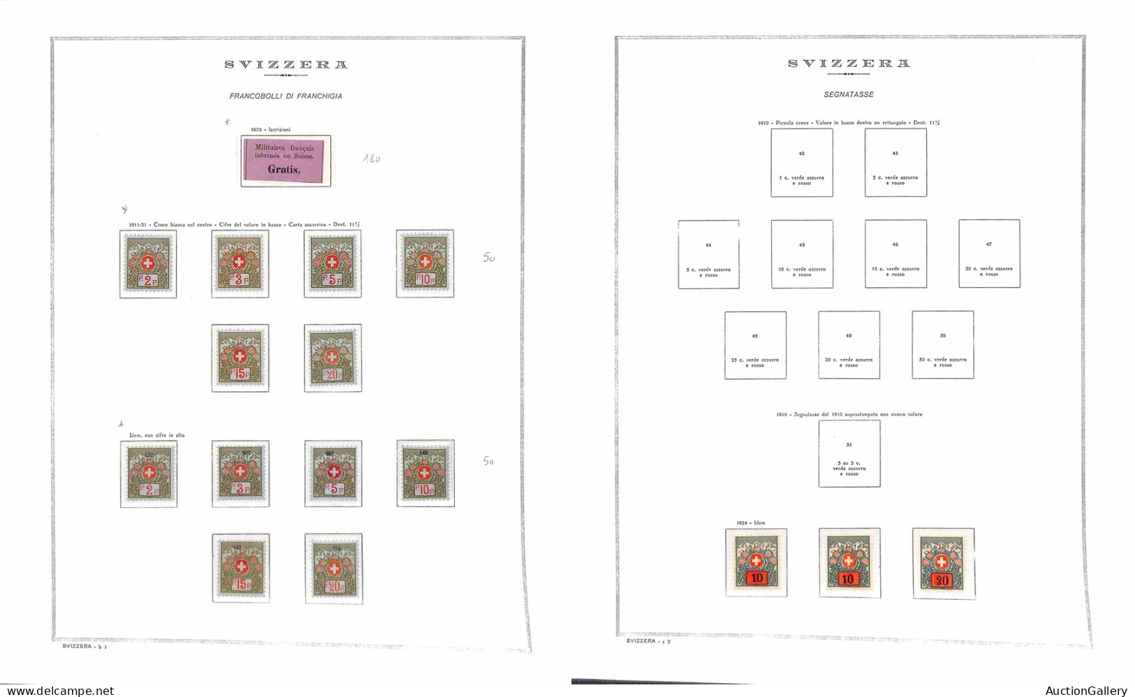 Lotti E Collezioni - Europa E Oltremare - SVIZZERA - 1918/1989 - Francobolli Di Servizio - Collezione Di Valori E Serie  - Otros & Sin Clasificación