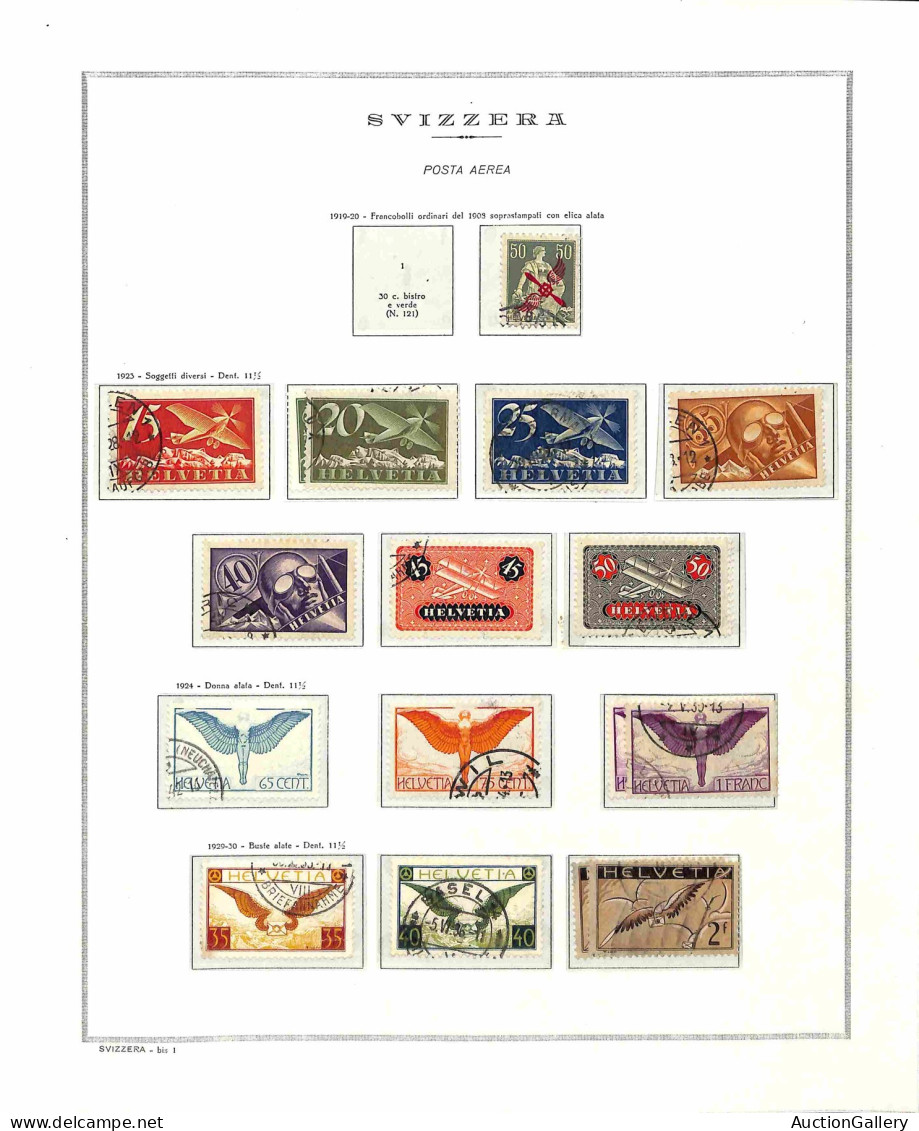 Lotti E Collezioni - Europa E Oltremare - SVIZZERA - 1919/1972 - Collezione Di Valori E Serie Complete Del Periodo Di Po - Otros & Sin Clasificación