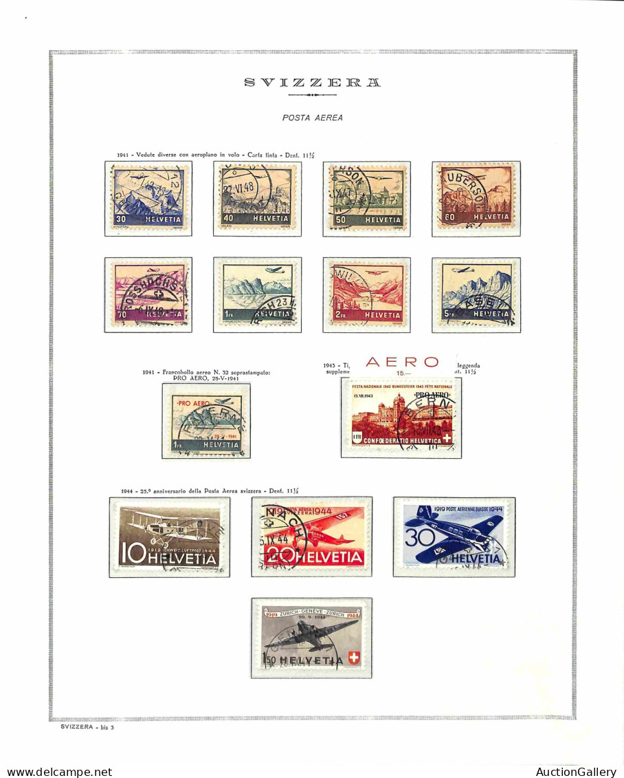 Lotti E Collezioni - Europa E Oltremare - SVIZZERA - 1919/1972 - Collezione Di Valori E Serie Complete Del Periodo Di Po - Autres & Non Classés