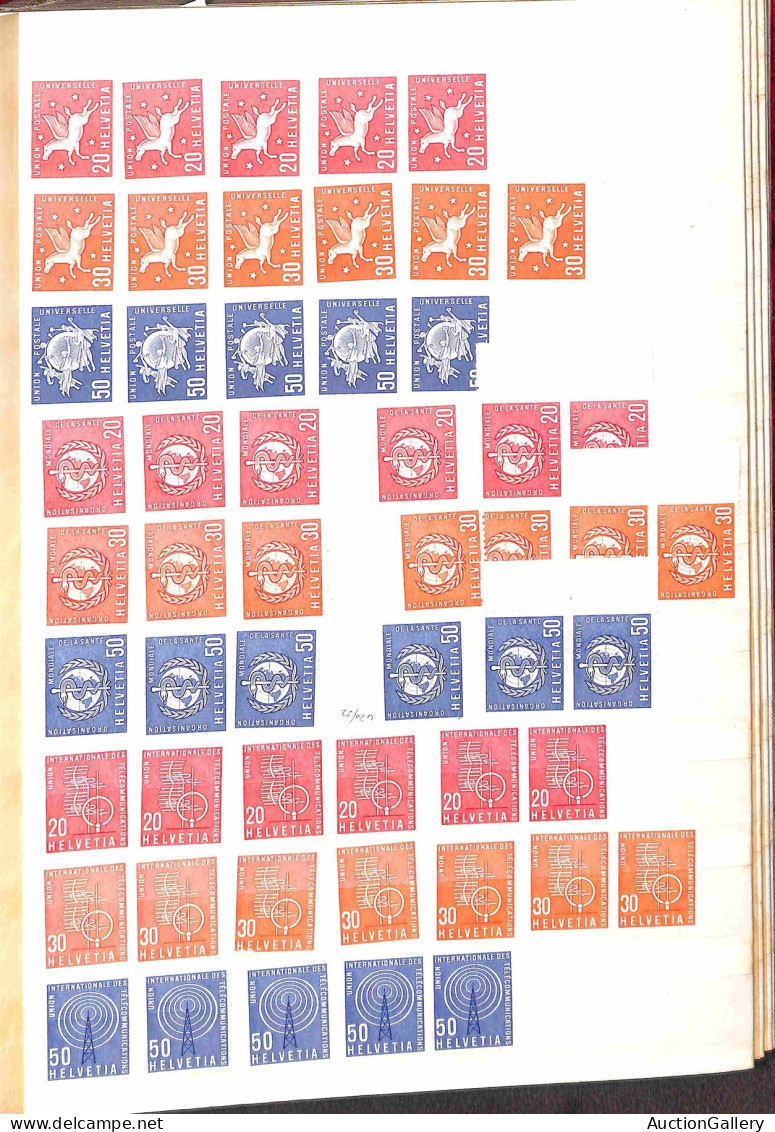 Lotti e Collezioni - Europa e Oltremare - SVIZZERA - 1955/1985 - Collezione di centinaia di valori in serie complete di 