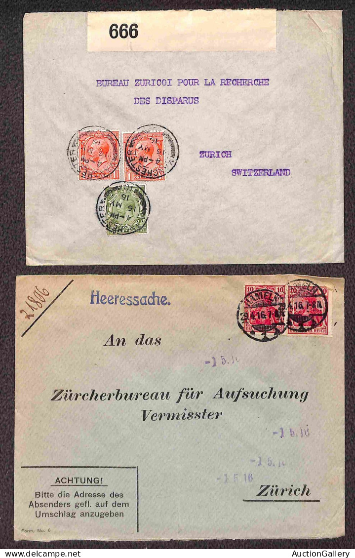 Lotti E Collezioni - Europa E Oltremare - POSTA MILITARE - 1916 - Tredici Buste Per Zurigo (Ufficio Ricerche Dispersi) D - Other & Unclassified