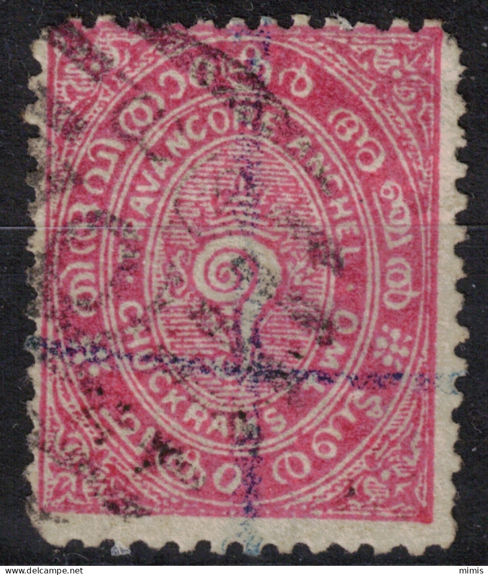 TRAVANCORE   1888-1889   N° 2-6-7  Oblitérés - Travancore