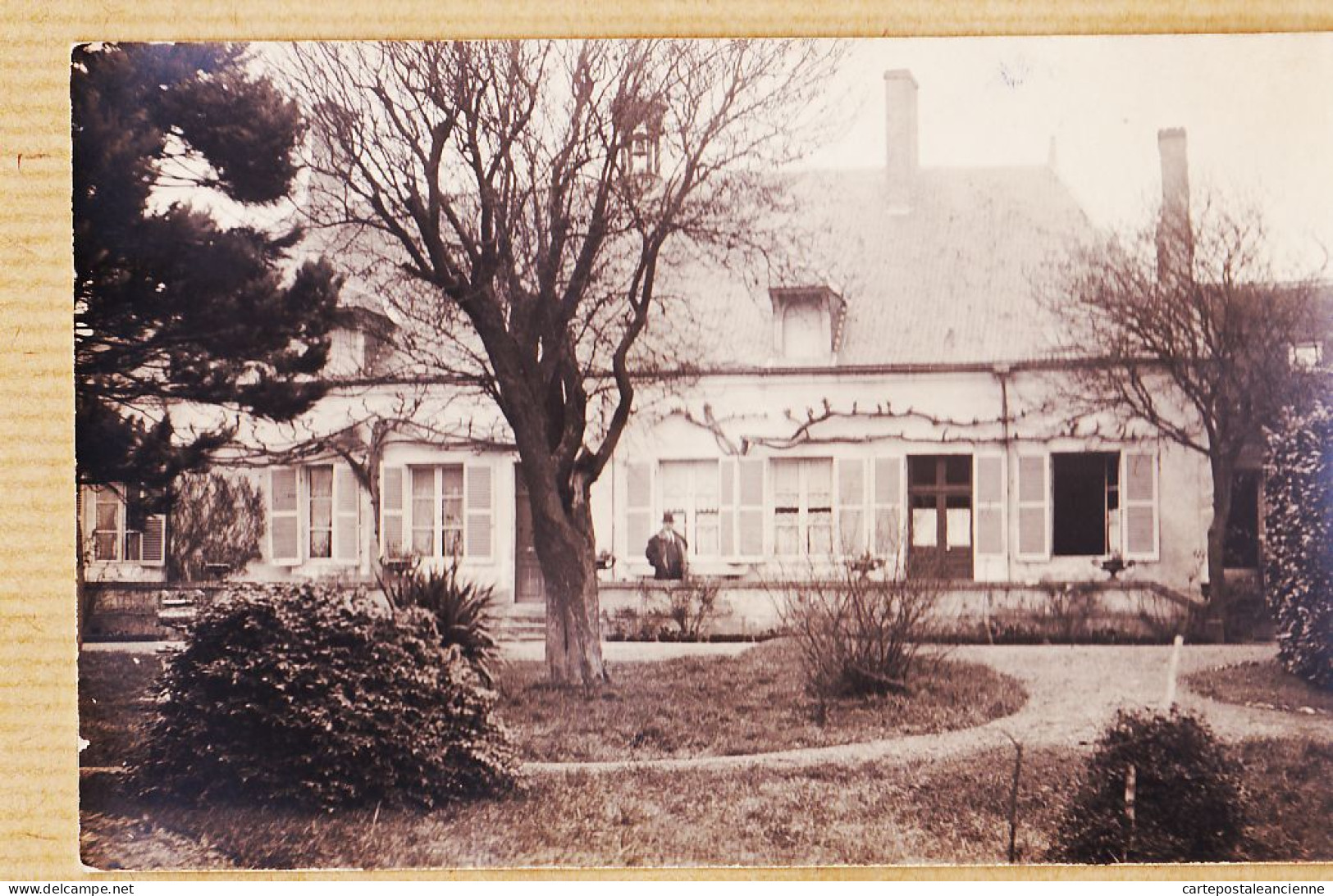 16443 / Carte-Photo 1910s Façade Jardin Ombragé Maison Bourgeoise Style Petite Gentilhommière - Other & Unclassified