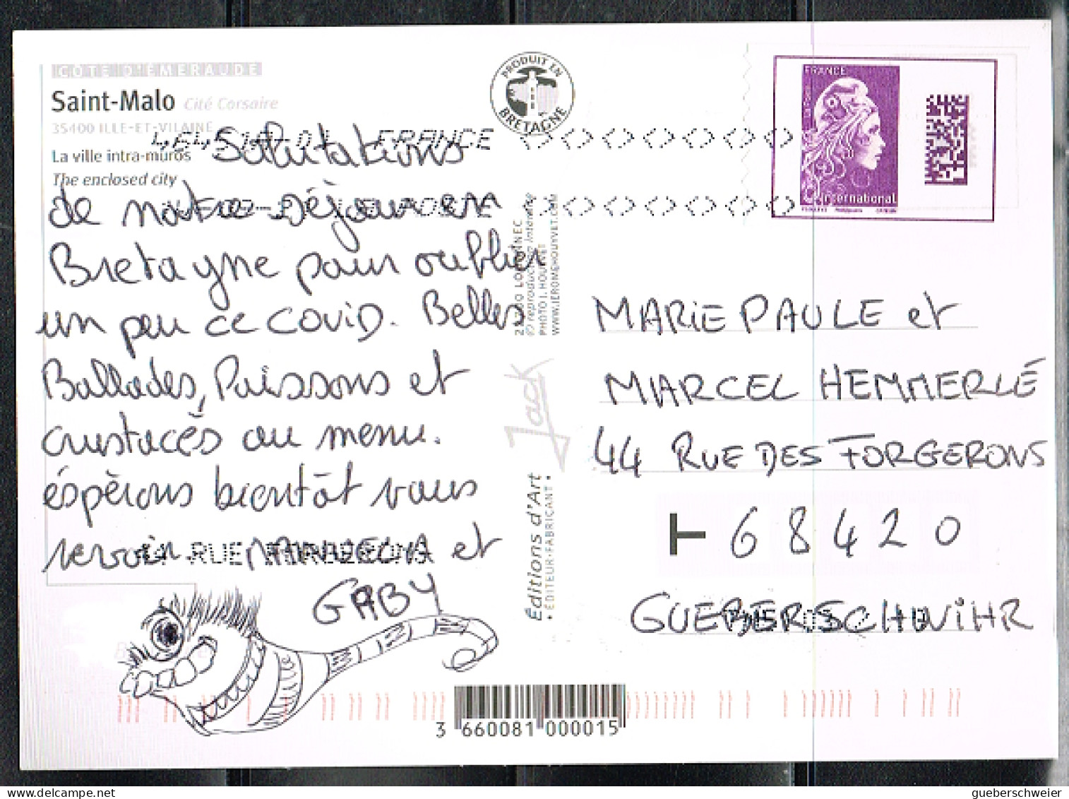 L-DIV 101 - FRANCE N° 1604 Marianne L'engagée Sue Carte Postale - 2018-2023 Marianne L'Engagée