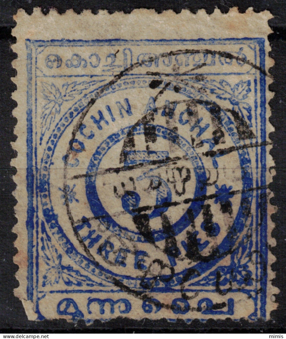 COCHIN-ANCHAL          1898_1911    N° 4-5a Papier Mince - 11  Oblitérés - Cochin