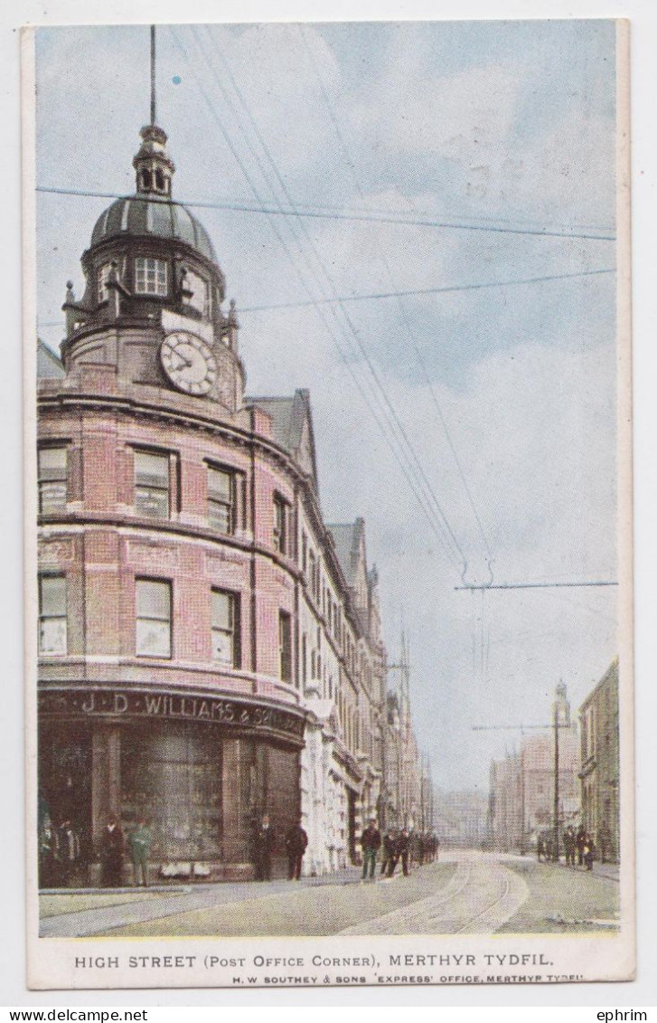 Merthyr Tydfil High Street Post Office Corner - Glamorgan