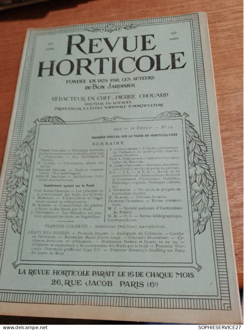 153 // REVUE HORTICOLE 1935 - 1900 - 1949