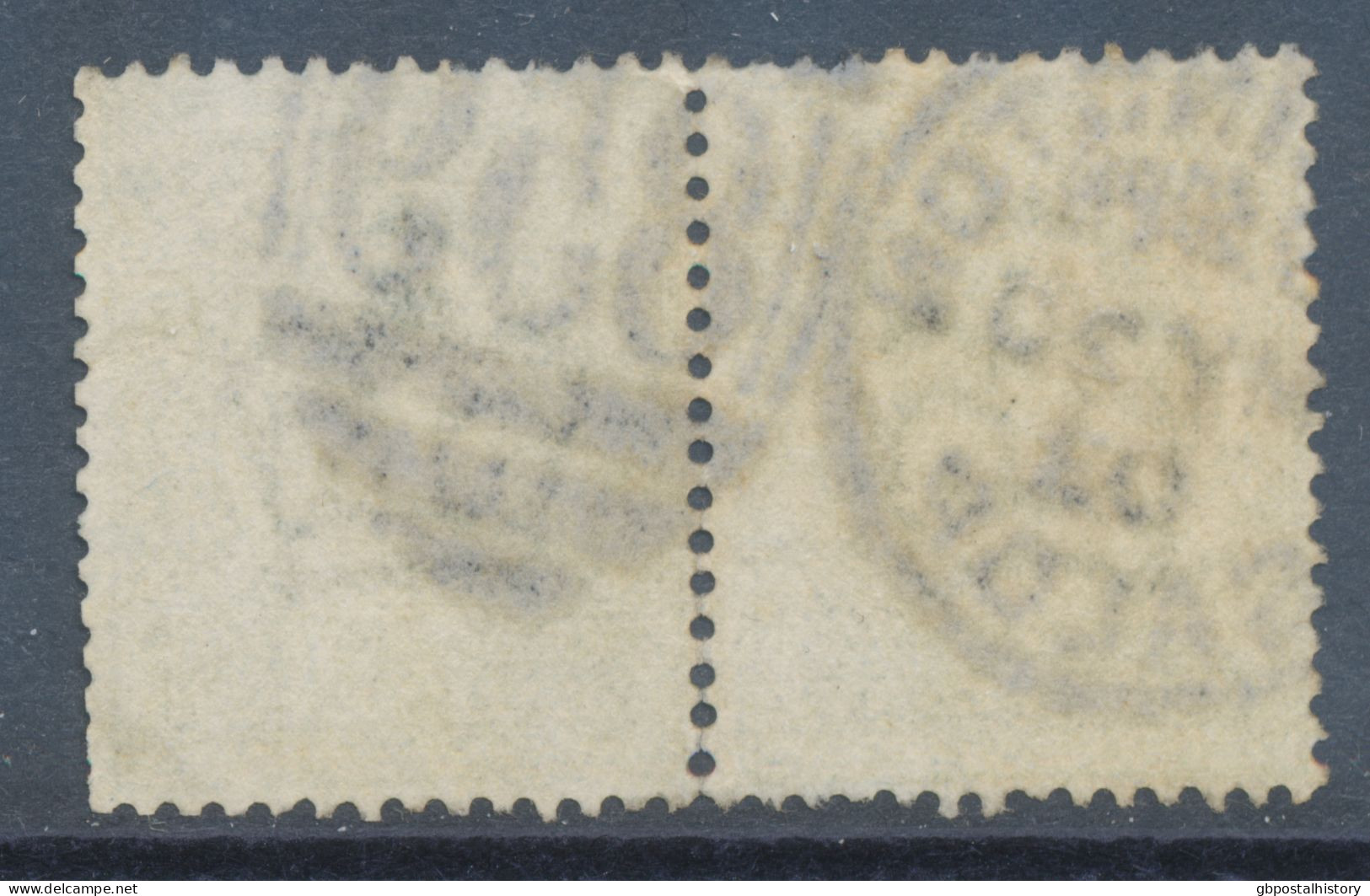 GB EVII ½d Blue-green (pair) VFU With Duplex „WELLINGTON / 859“, Shropshire (3VOD, Time In Full 9.30.PM), 20.5.1903 - Used Stamps