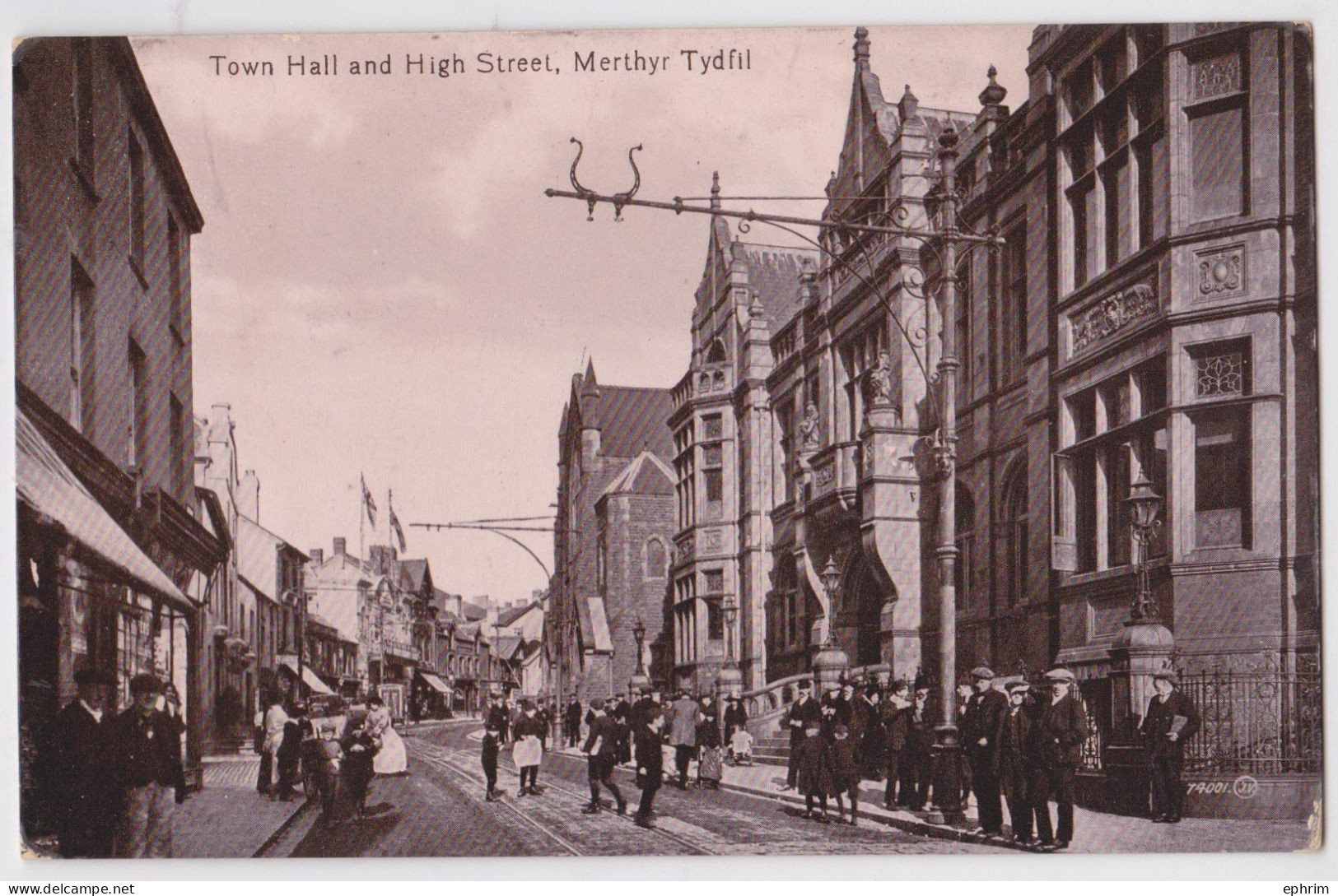 Merthyr Tydfil Wales Town Hall And High Street - Glamorgan