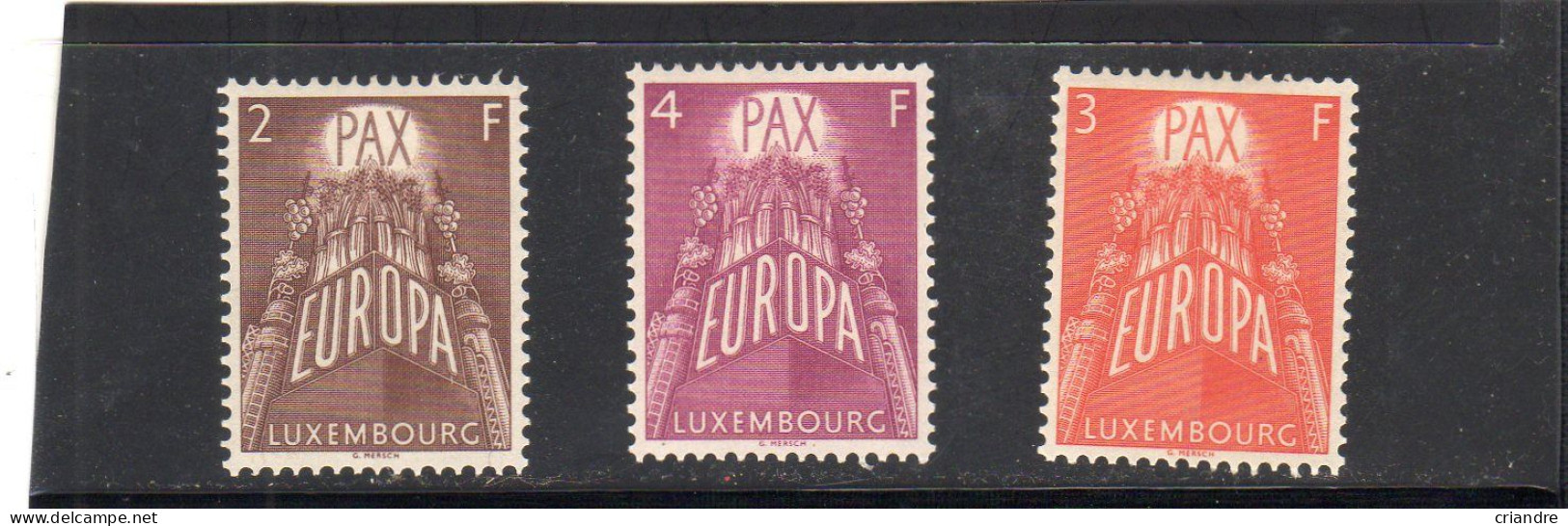 Luxembourg  (Europa),année 1957 ,Lot De 3 Valeurs N°531** à 533** - Ungebraucht