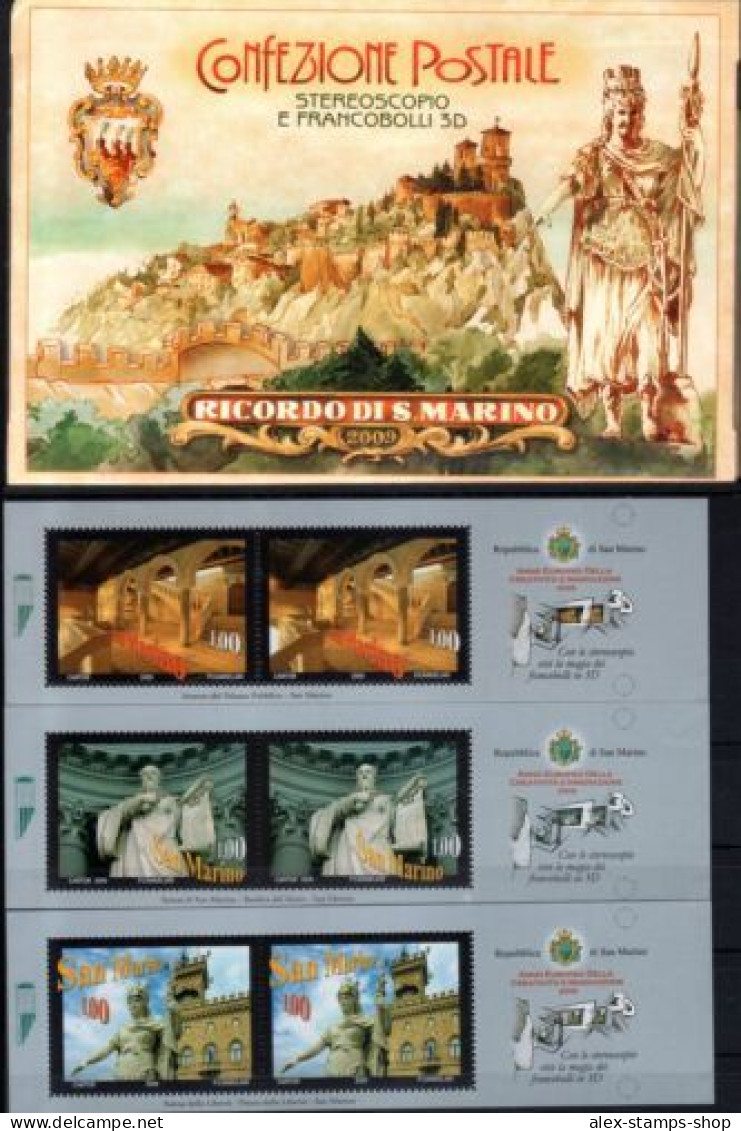 SAN MARINO 2009 Anno Europeo Della Creatività Foglietti Con Effetto 3D - Unusual - Unused Stamps