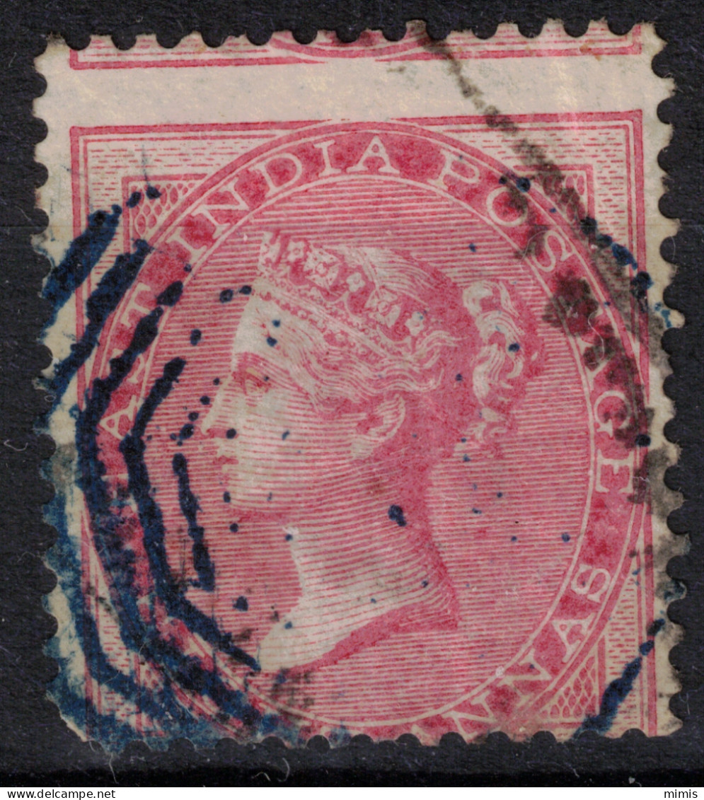 INDE ANGLAISE       1865    N° 24 (Type I)  Oblitéré    Timbre à Cheval (partie Supérieure) - 1858-79 Compañia Británica Y Gobierno De La Reina