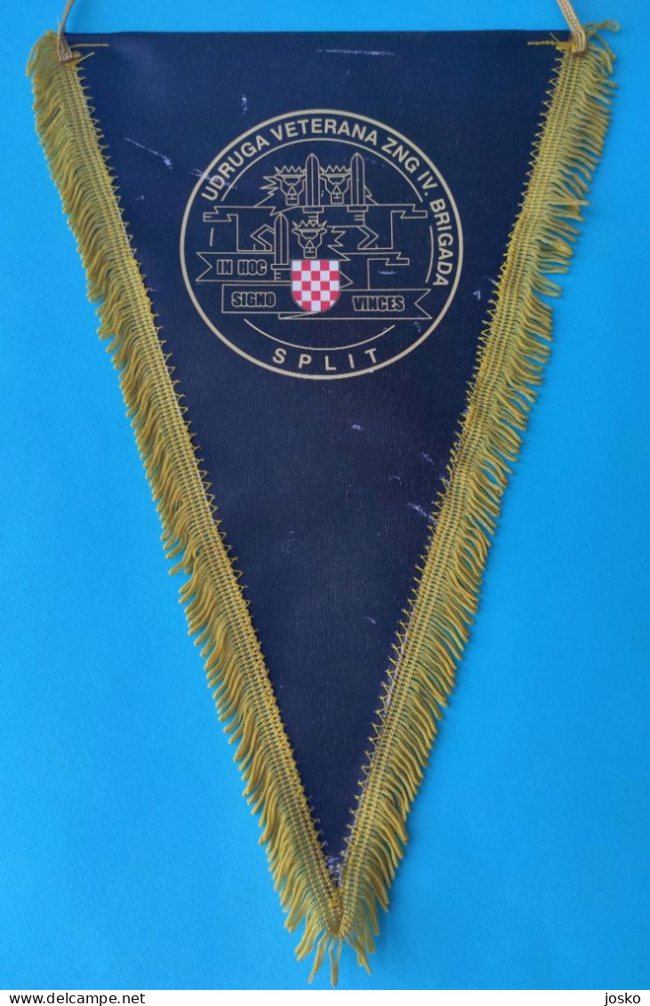 4. BRIGADA ZNG (PAUCI - SPLIT) UDRUGA VETERANA Velika Zastavica Croatia Army Larger Pennant Flag Croatie Armee Kroatien - Bandiere