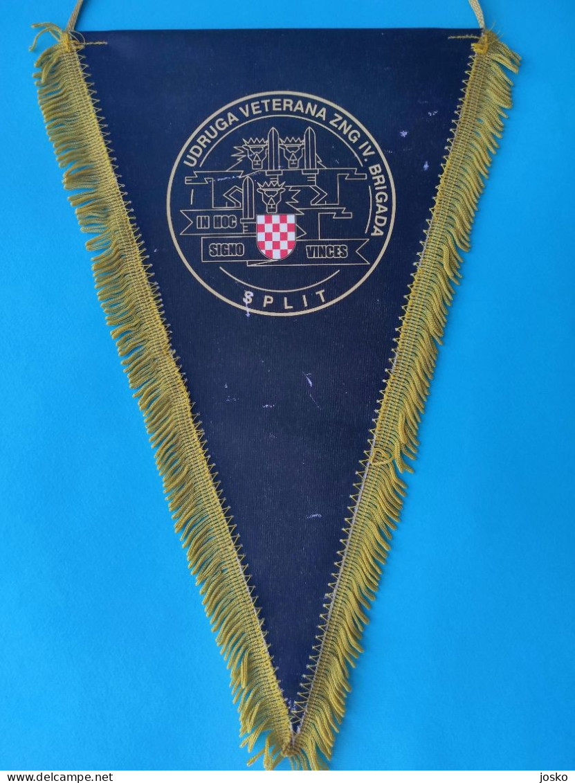 4. BRIGADA ZNG (PAUCI - SPLIT) UDRUGA VETERANA Velika Zastavica Croatia Army Larger Pennant Flag Croatie Armee Kroatien - Banderas
