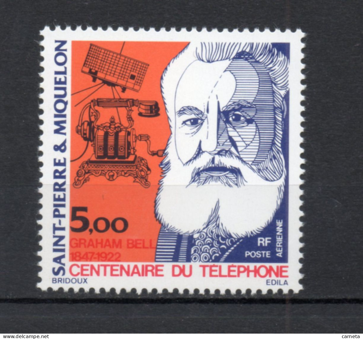 SAINT PIERRE ET MIQUELON  PA   N° 63  NEUF SANS CHARNIERE COTE 13.20€   BELL  LIAISON TELEPHONIQUE - Unused Stamps