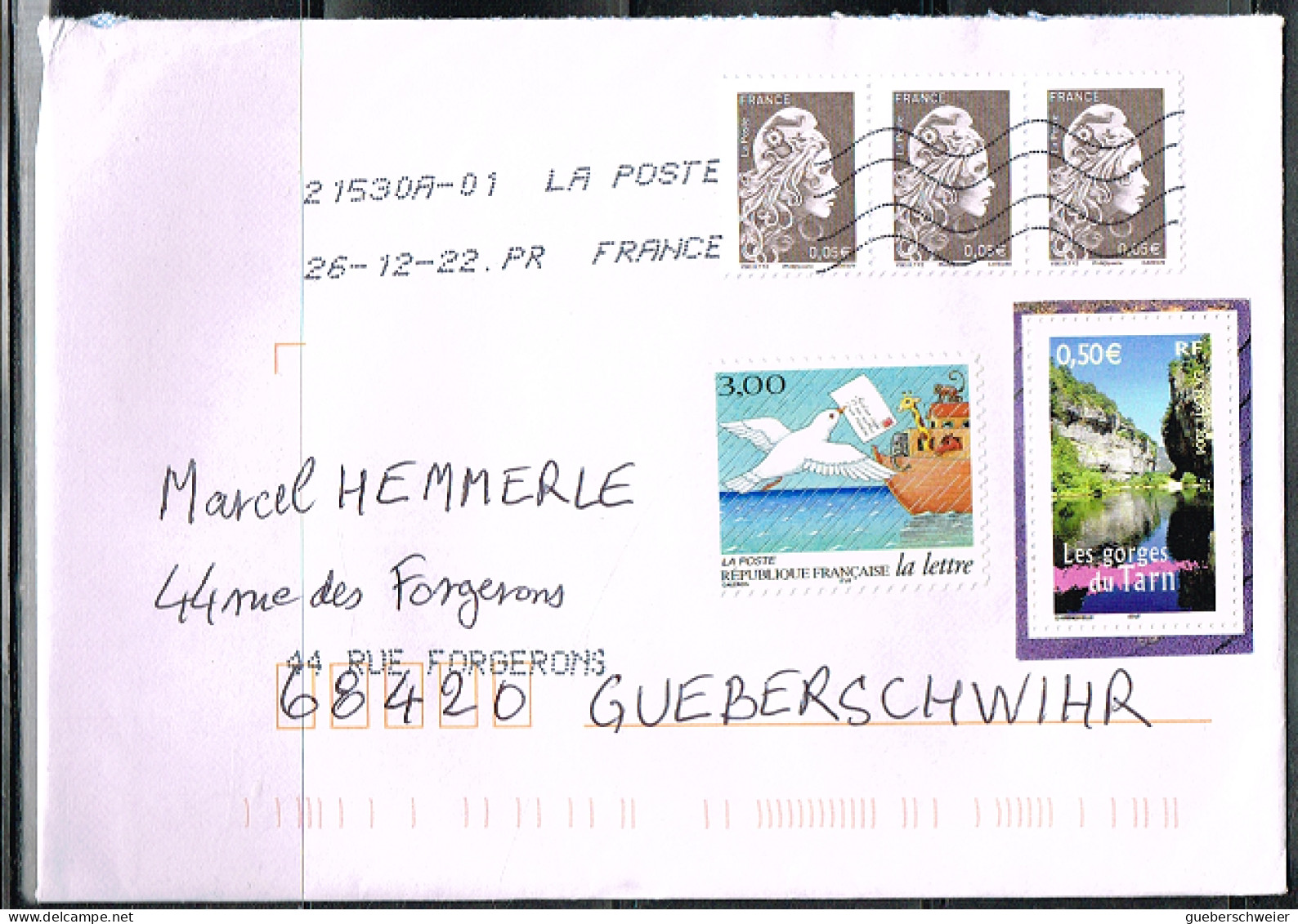 L-DIV 107 - FRANCE N° 3150-3704 Sur Lettre De 2022 - Storia Postale