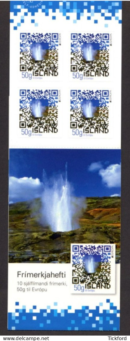 ISLANDE 2012 - Carnet Yvert C1288a - Facit H114 - Booklet - NEUF** MNH - Europa, Tourisme, Geyser - Carnets