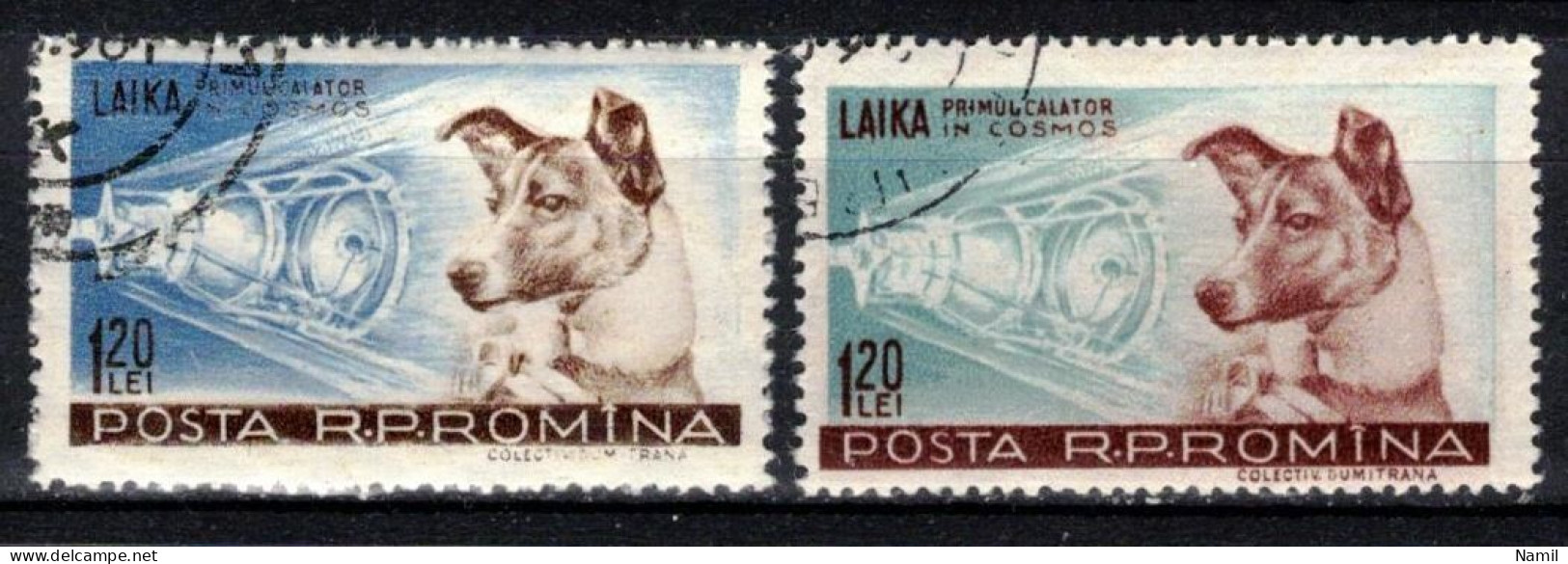 Roumanie 1957 Mi 1684-5 (Yv 1550-1), Obliteré - Usado