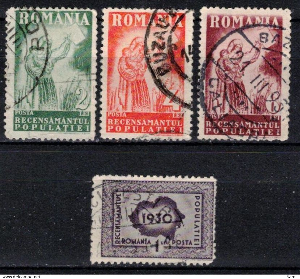 Roumanie 1930 Mi 393-6 (Yv 402-5), Obliteré - Andere & Zonder Classificatie