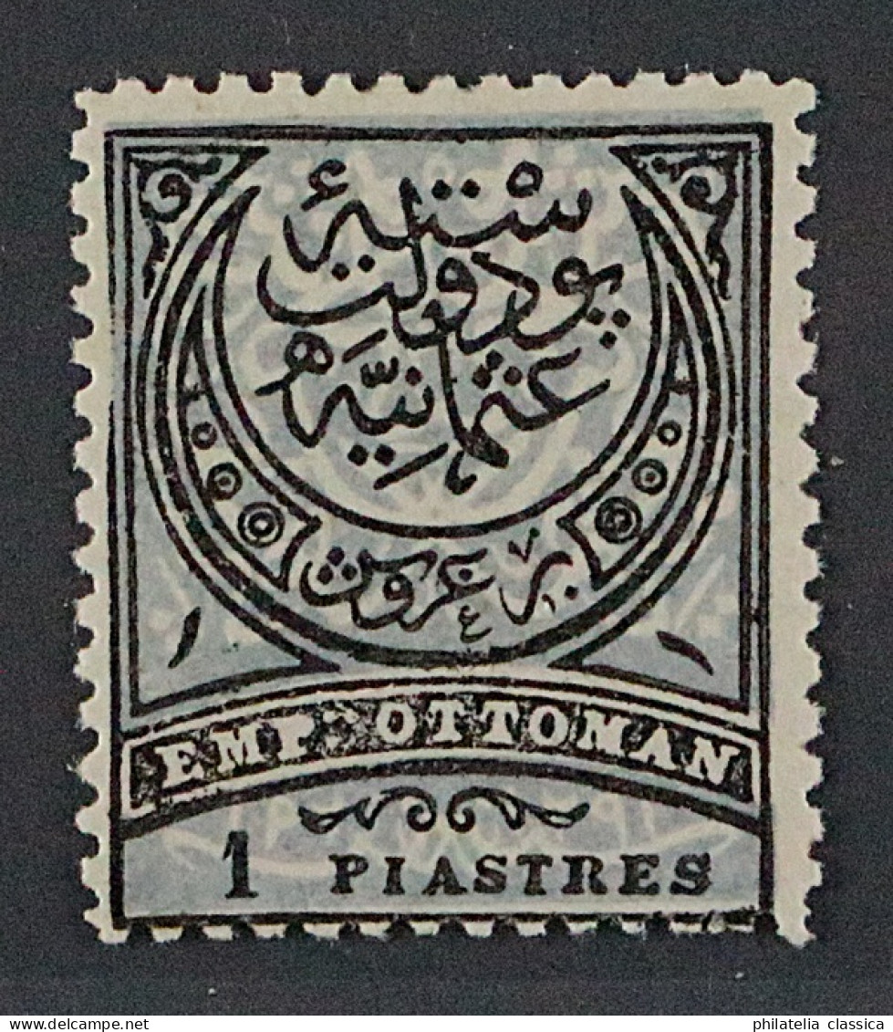 Türkei 40 * 1880, 1 Pia. Schwarz/blaugrau, Ungebraucht Originalgummi, KW 100,- € - Nuovi