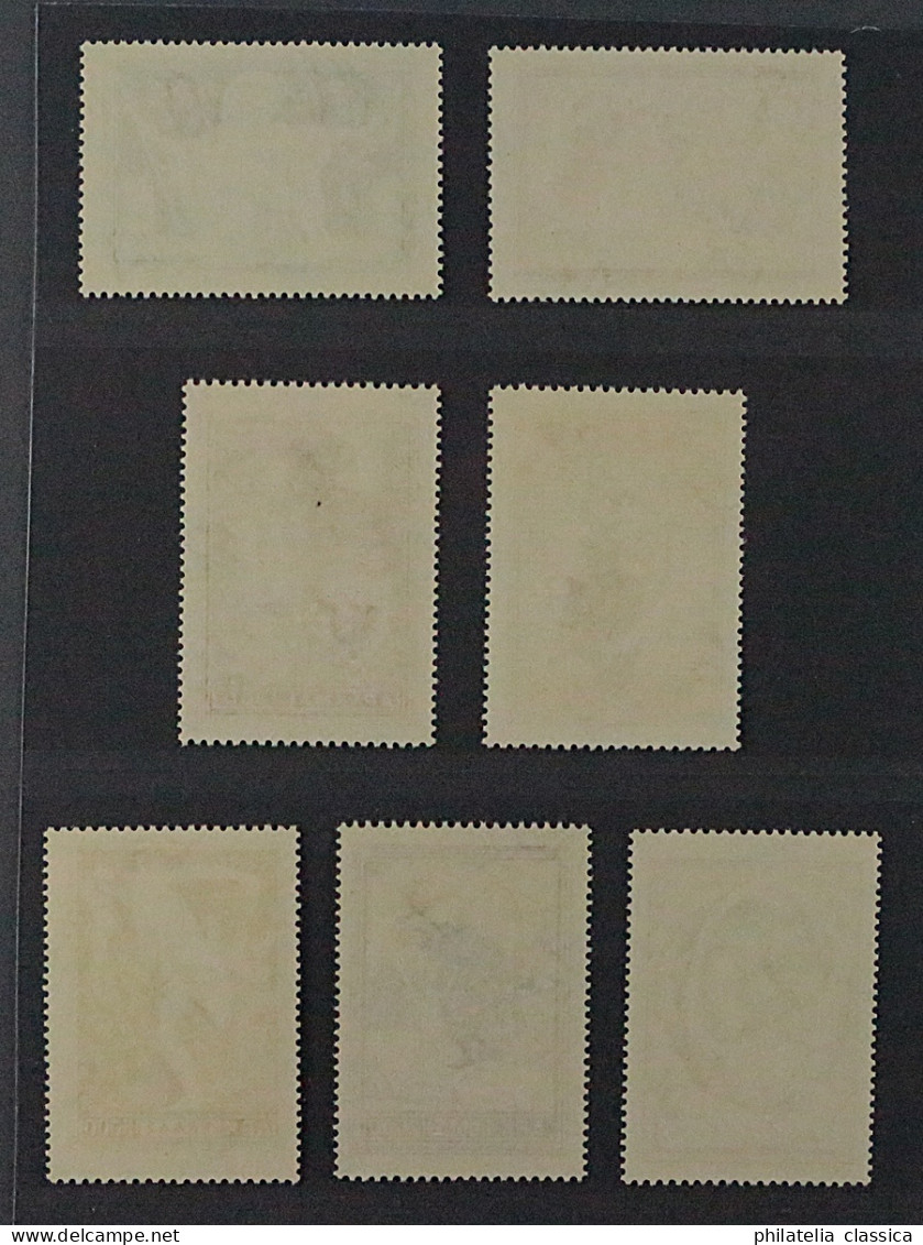 1952, GRIECHENLAND 588-91 ** Landesprodukte, 7 Werte Kompl. Postfrisch, 120,-€ - Neufs