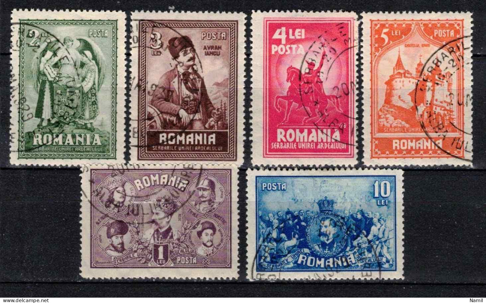 Roumanie 1929 Mi 346-51 (Yv 365-70), Obliteré - Andere & Zonder Classificatie