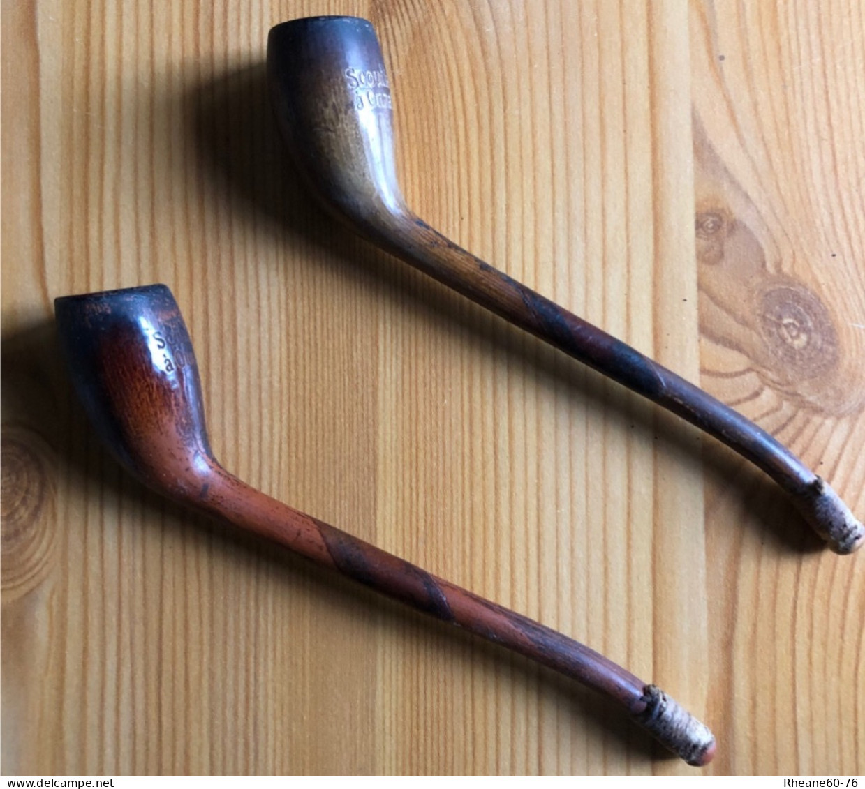 Lot 2 Pipes Scouflaire Onnaing - Incurvées - Otros & Sin Clasificación