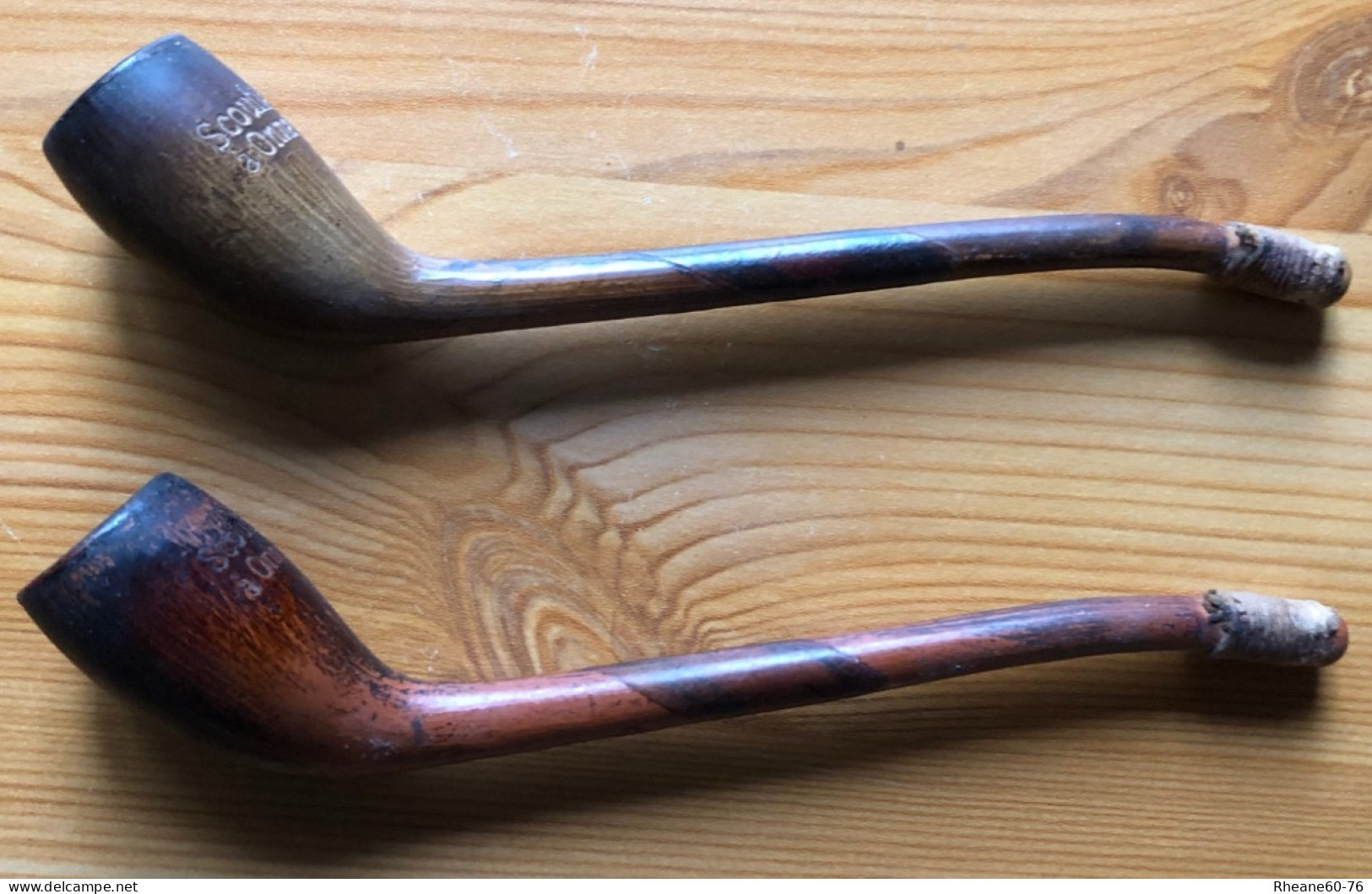 Lot 2 Pipes Scouflaire Onnaing - Incurvées - Otros & Sin Clasificación