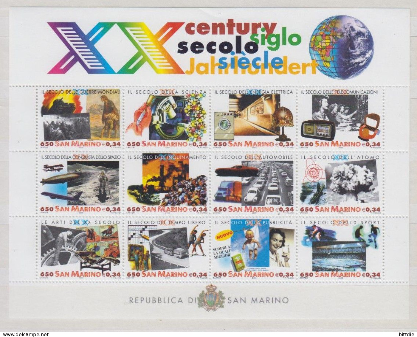 San Marino  1871/82 KB , Xx  (A4-0128) - Unused Stamps