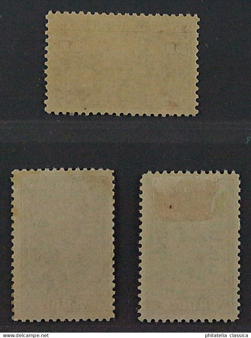 1915, PANAMA KANALZONE PORTO 4-6 Aufdrucke, 3 Werte Kpl, Originalgummi, 300,-€ - Kanalzone