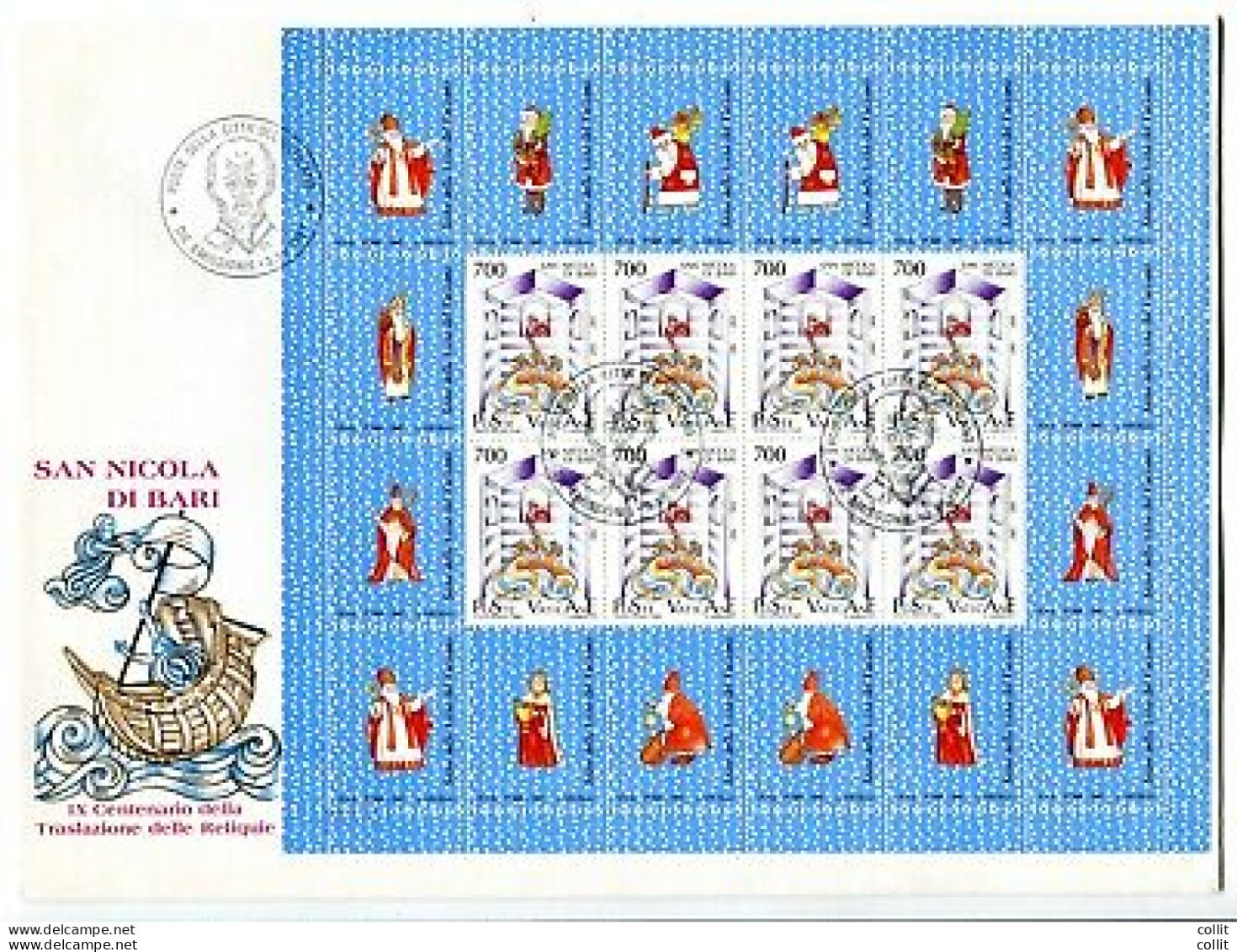 Vaticano 1987  San Nicola I Tre Foglietti Su FDC - FDC