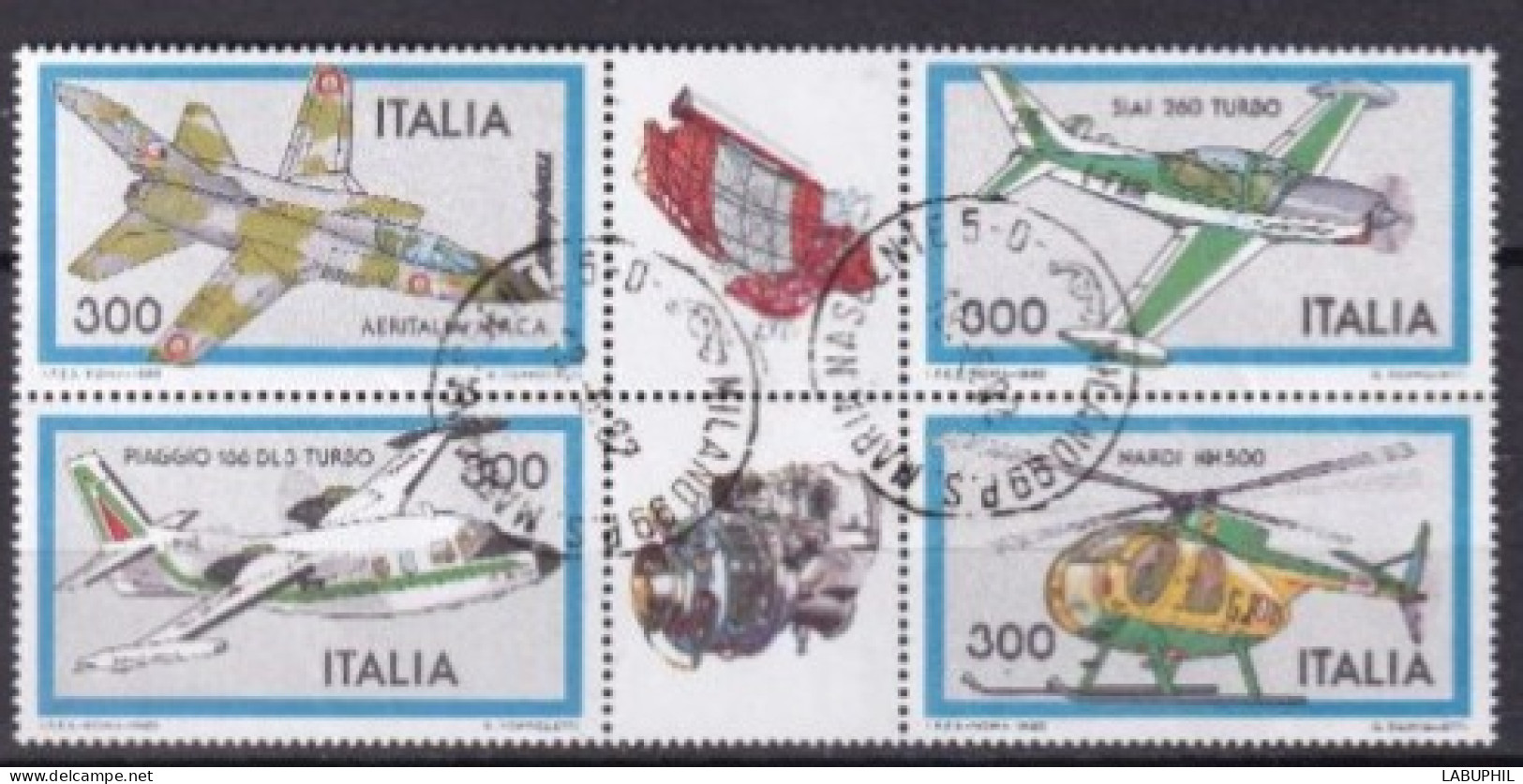 ITALIE Oblitérés Used 1982 Avions - 1981-90: Oblitérés