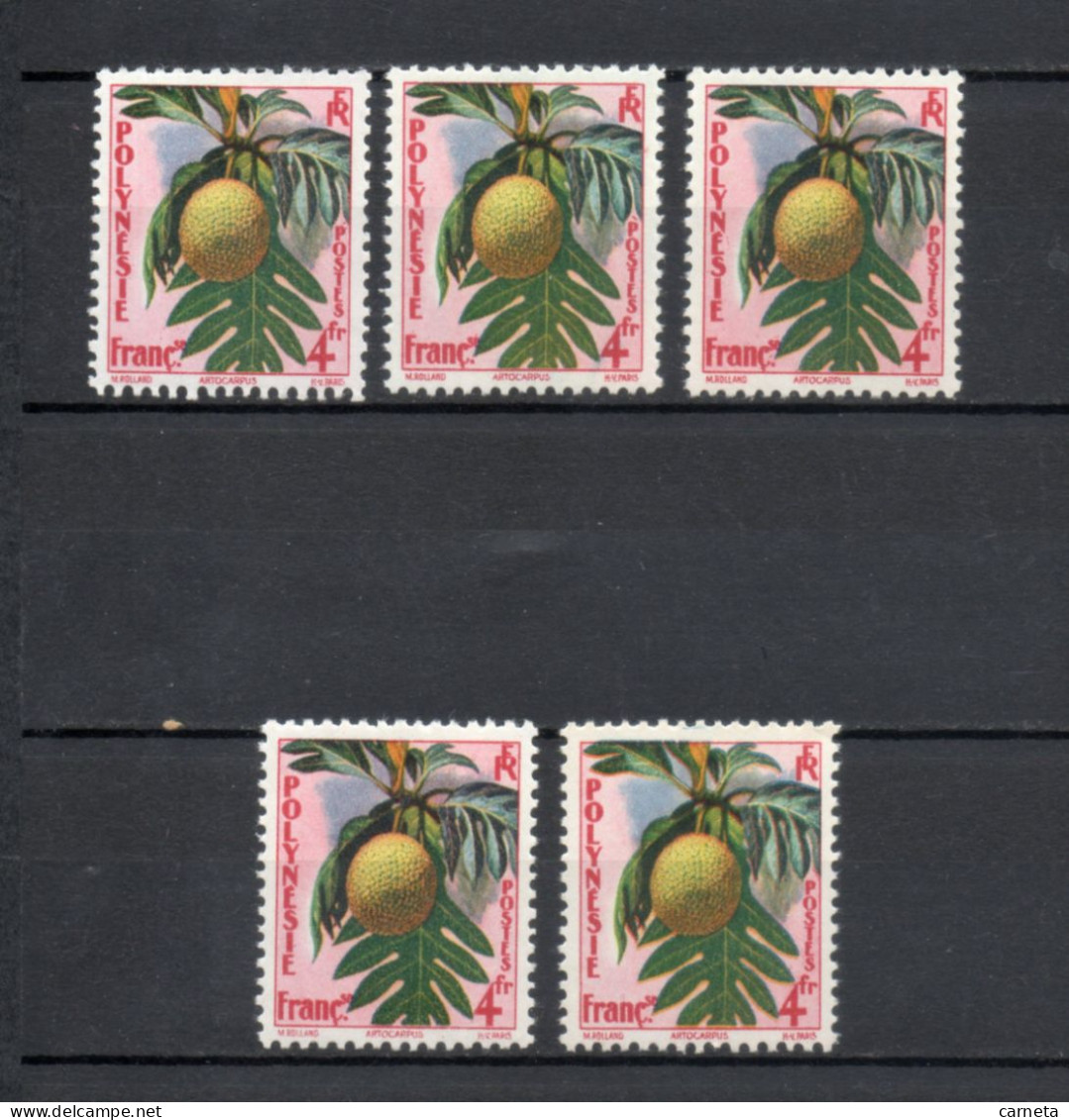 POLYNESIE  N°  13  CINQ EXEMPLAIRES   NEUFS SANS CHARNIERE COTE  28.50€   FLEUR - Unused Stamps