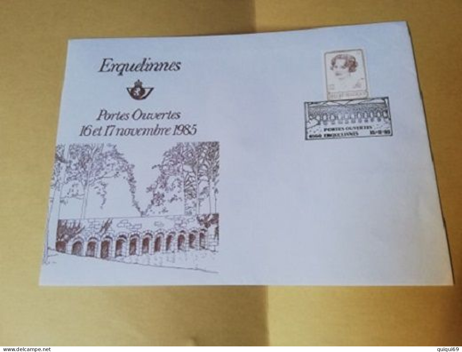 LOT TIMBRES SUR DOCUMENTS  Erquelinnes, Le Pont Romain - Sammlungen