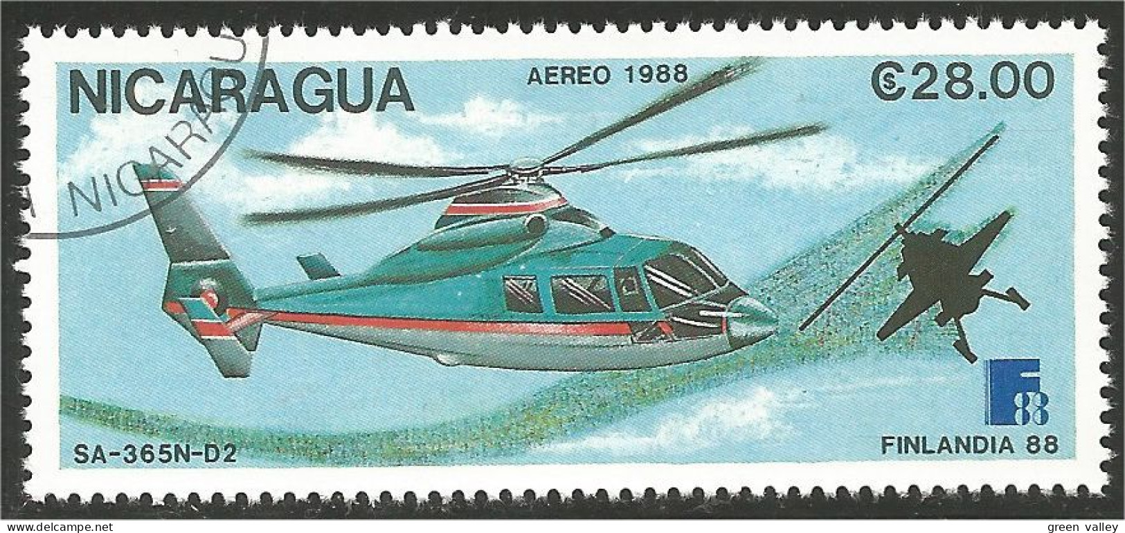 684 Nicaragua Hélicoptère SA-365N-D2 Finlandia 88 (NIC-360) - Hélicoptères