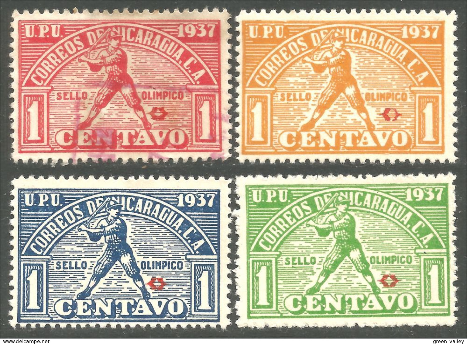 684 Nicaragua 1937 Baseball Sans Gomme No Gum (NIC-406) - Béisbol