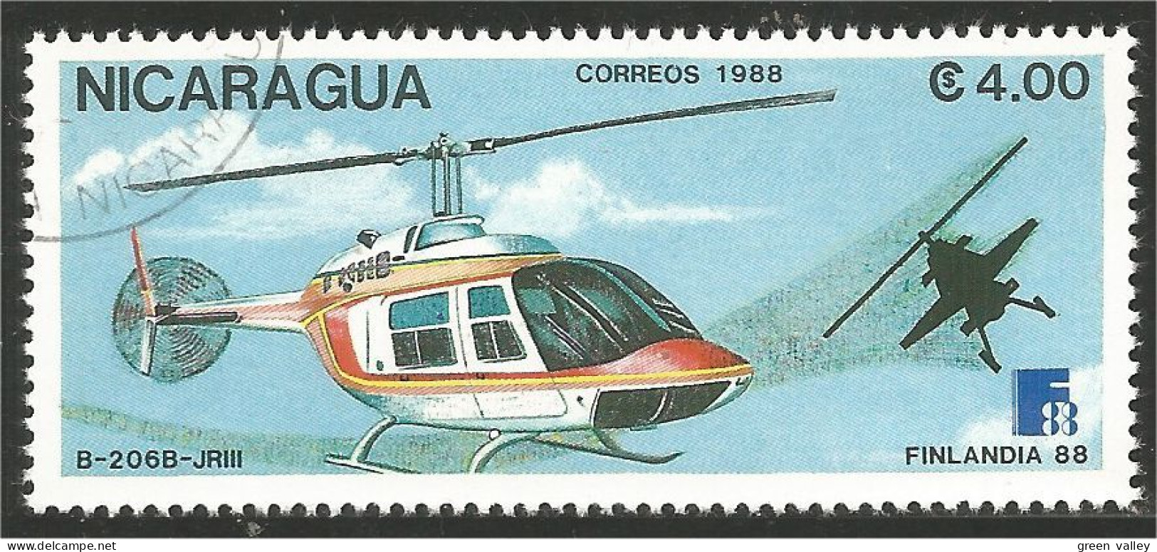 684 Nicaragua Hélicoptère B-206B-JRIN Finlandia 88 (NIC-355) - Helicopters