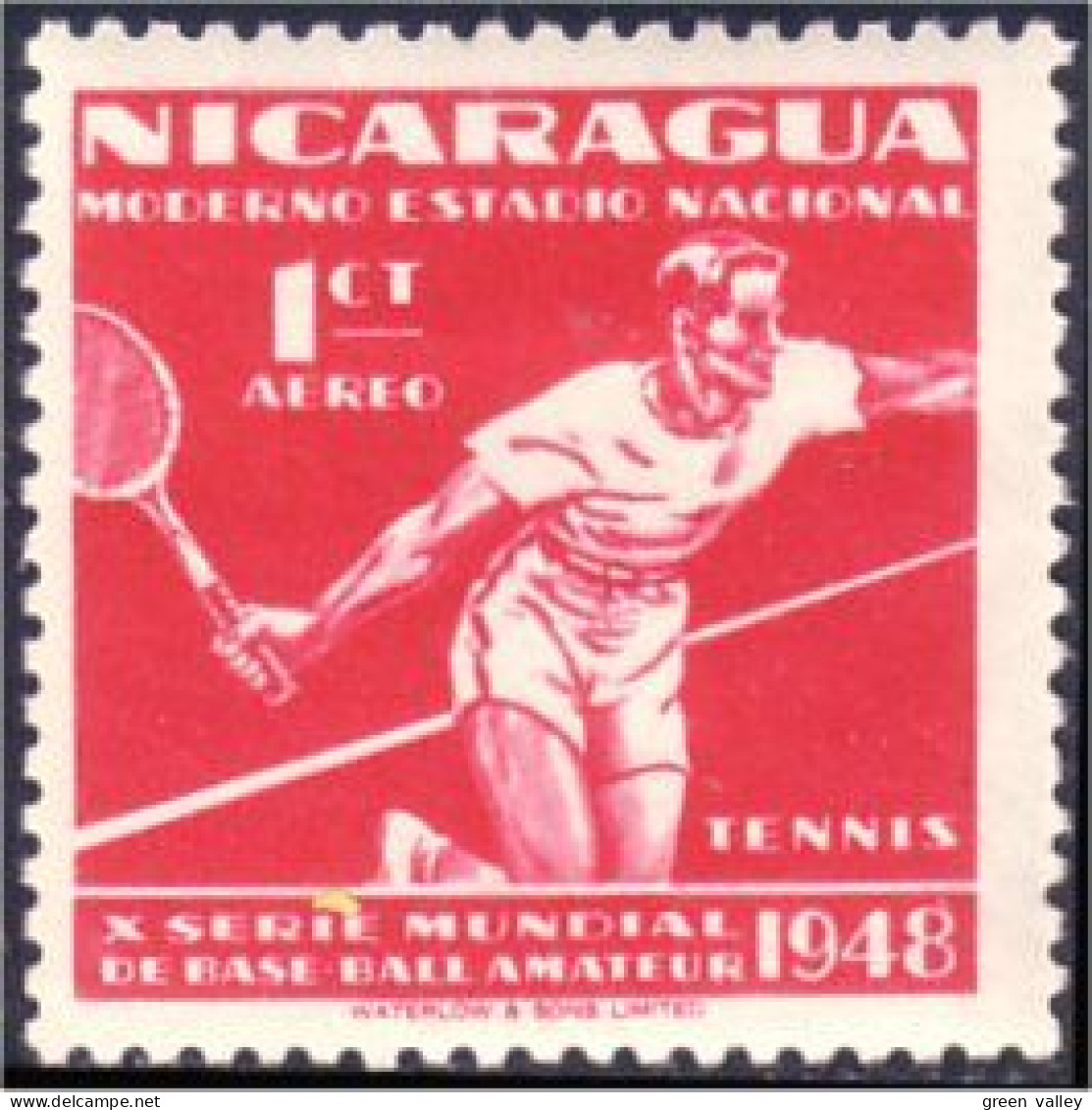 684 Nicaragua Tennis MH * Neuf (NIC-313) - Tennis