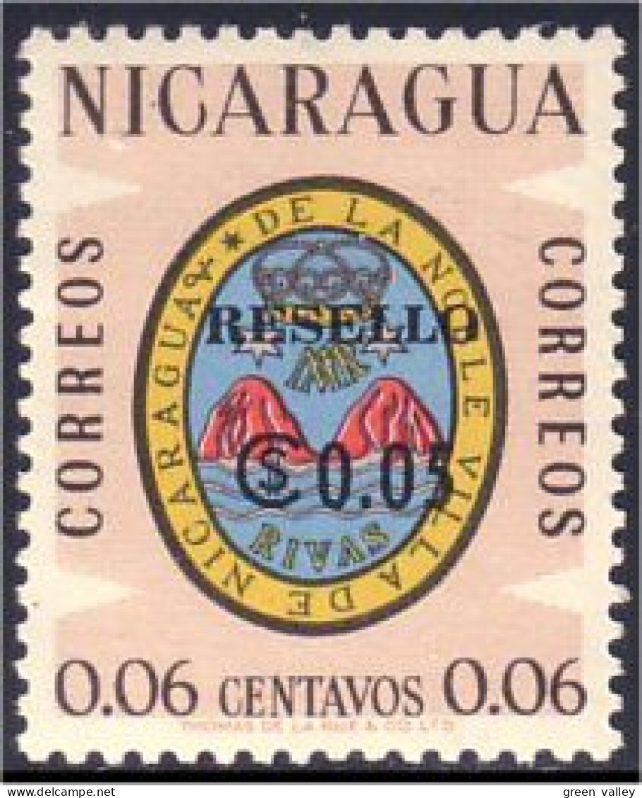 684 Nicaragua Armoiries Coat Of Arms MNH ** Neuf SC (NIC-266) - Briefmarken