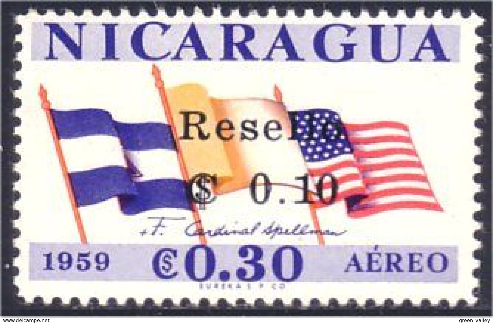 684 Nicaragua Drapeaux Flags MNH ** Neuf SC (NIC-272) - Postzegels