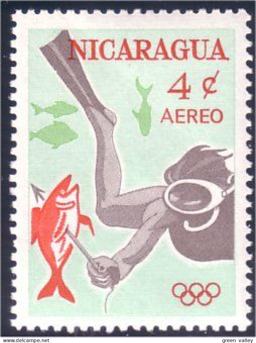 684 Nicaragua Plongee Peche Fish Diving MLH * Neuf (NIC-169) - Plongée