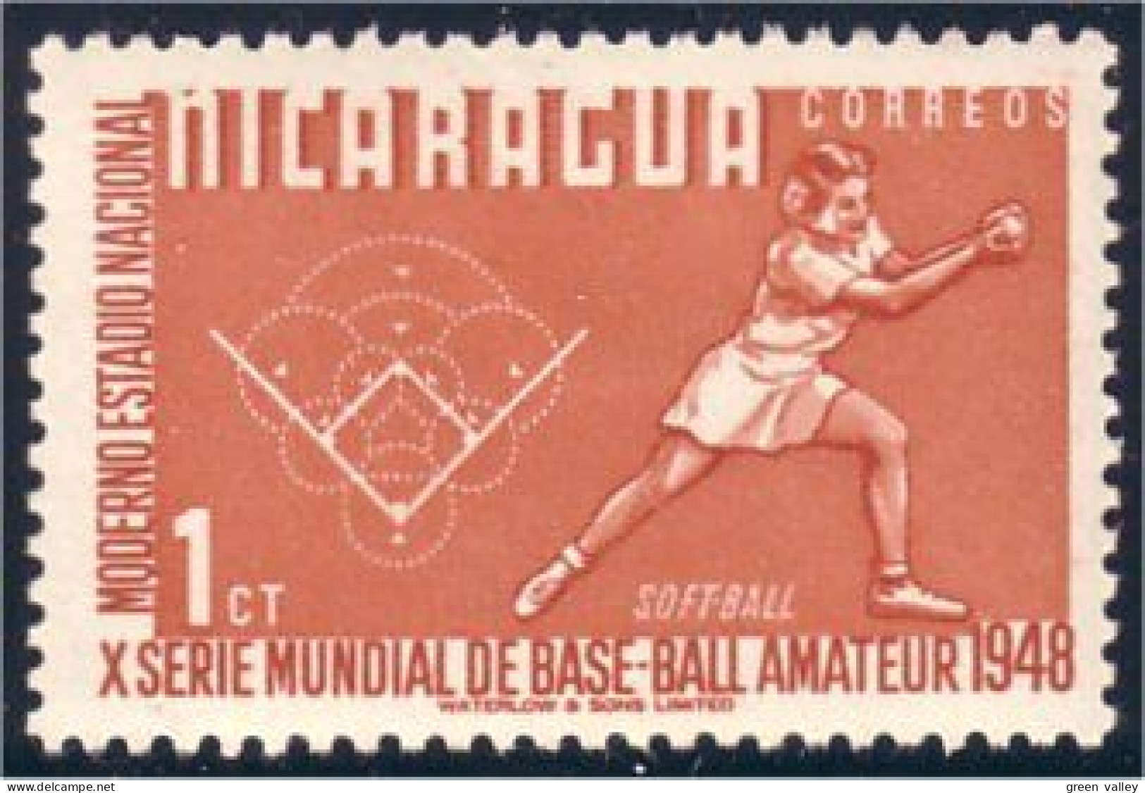 684 Nicaragua Baseball Base Ball MLH * Neuf (NIC-173) - Base-Ball