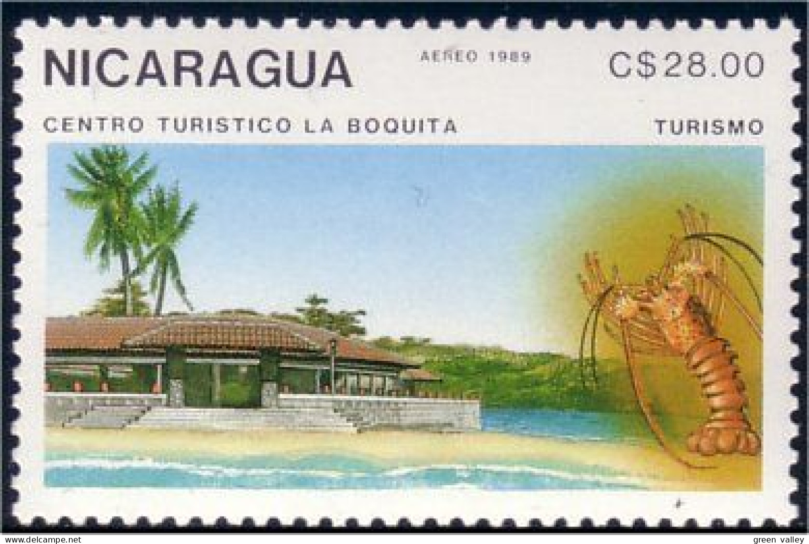 684 Nicaragua Homard Lobster MNH ** Neuf SC (NIC-136a) - Crustaceans