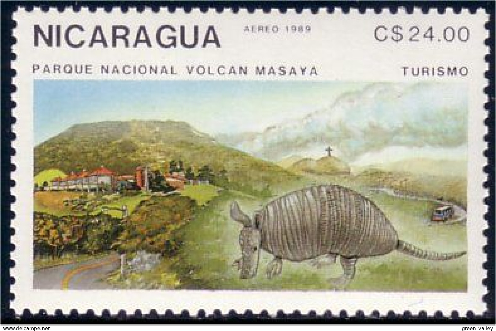 684 Nicaragua Tatou Tatoo Volcan Masaya Volcano MNH ** Neuf SC (NIC-135) - Volcans