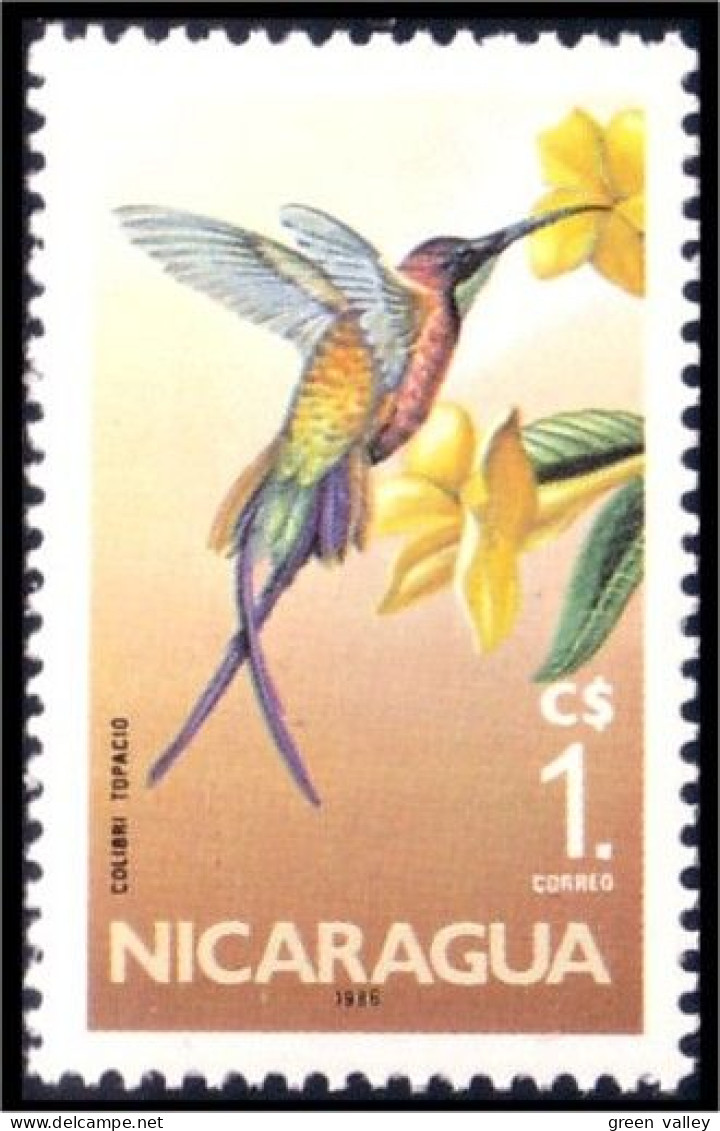684 Nicaragua Colibri Oiseau Mouche Hummingbird MNH ** Neuf SC (NIC-100b) - Hummingbirds