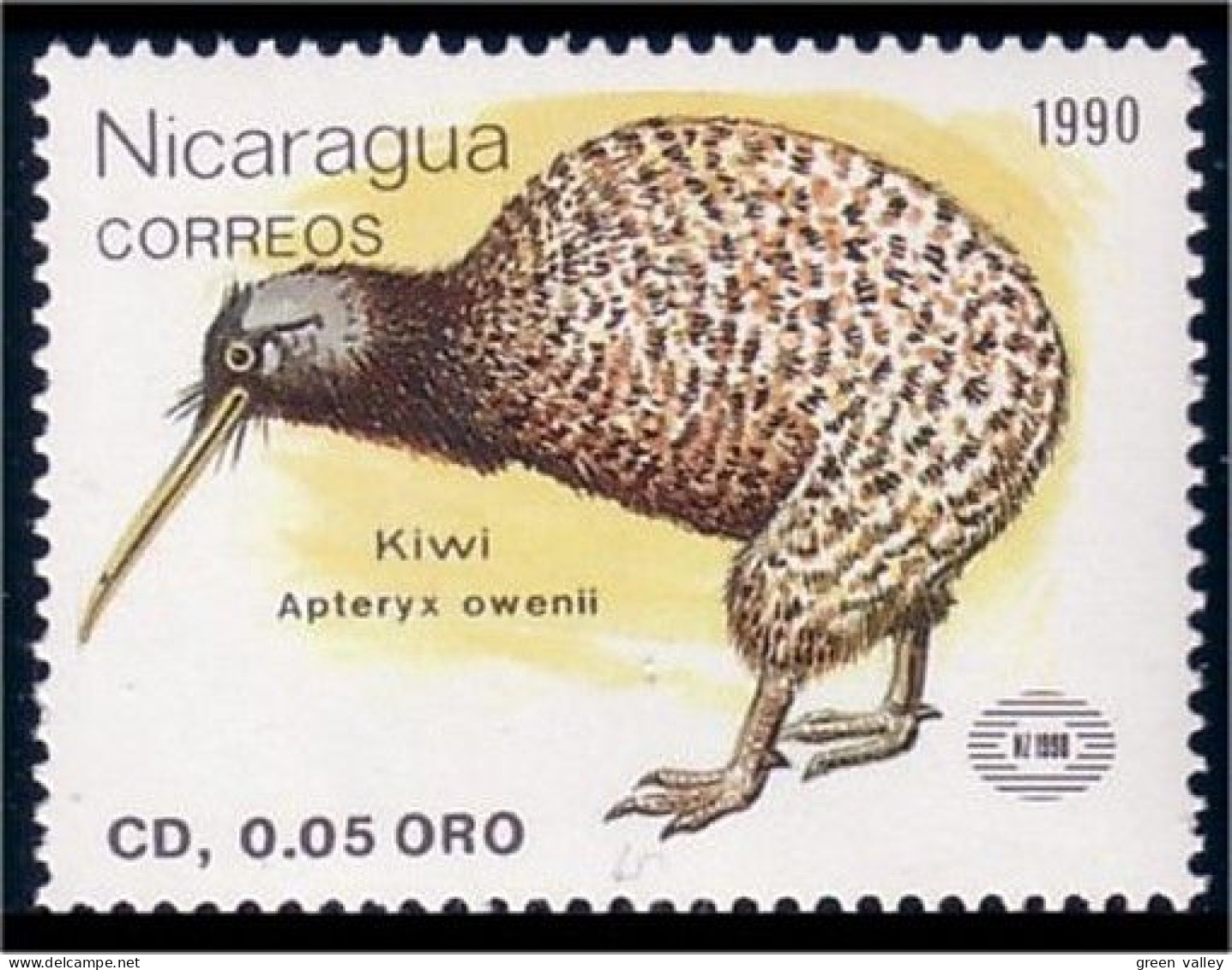 684 Nicaragua Kiwi MNH ** Neuf SC (NIC-98) - Kiwi's